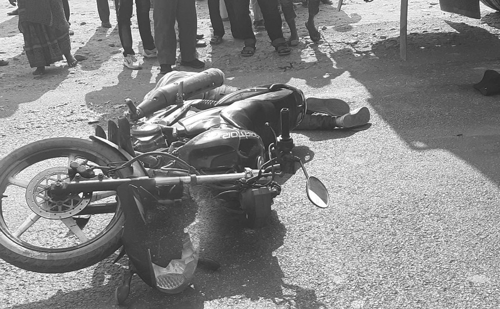बेलबारीमा दुर्घटना, मोटरसाइकल चालकको मृत्यु