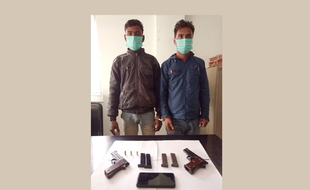 सुनसरीमा पेस्तोल र गोलीसहित समातिएका सार्वजनिक