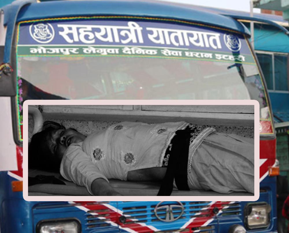 धरान आउँदै गरेकी महिला गुडिरहेको बसभित्रै मृत भेटिएपछि…