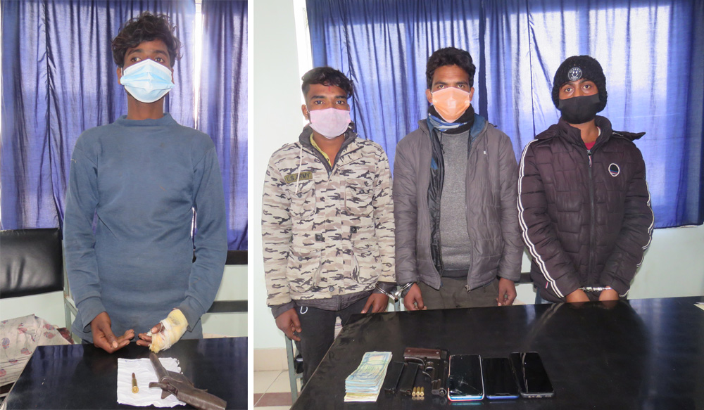 सुनसरीबाट दुई थान पेस्तोल र चार राउण्ड गोलीसहित समातिएका सार्वजनिक