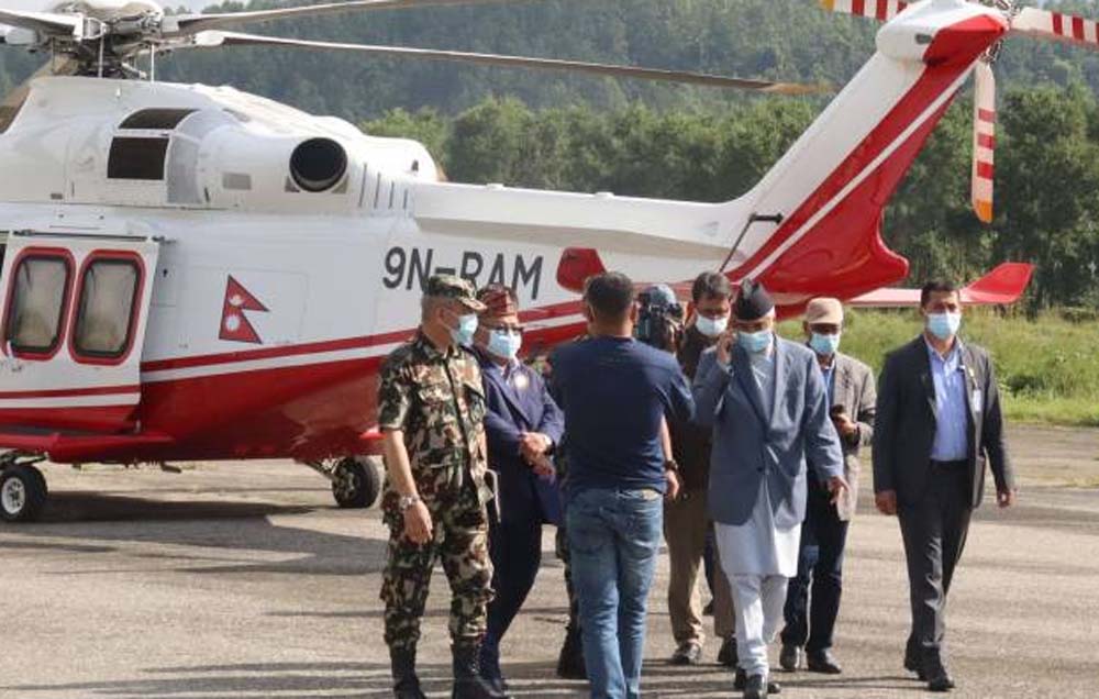 प्रधानमन्त्री देउवा हेलिकोप्टरमार्फत् धरान आउने