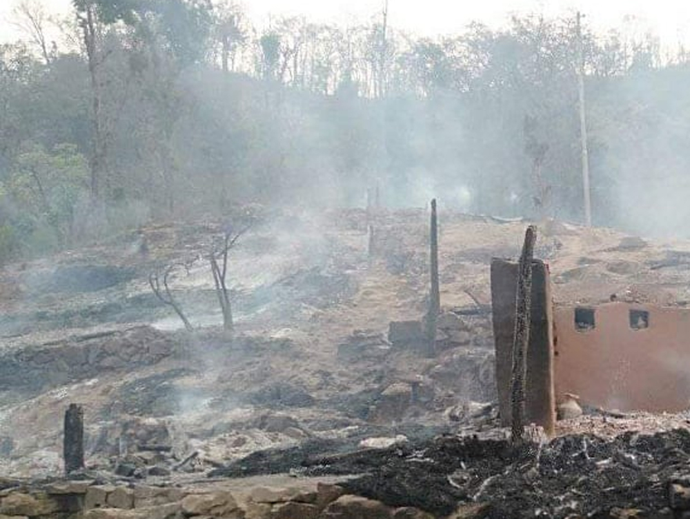 गोठमा आगो लाग्दा बास बसेका युवाको मृत्यु