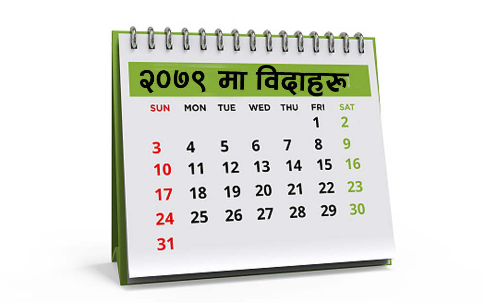 २०७९ सालमा विदा कहिले कहिले ?