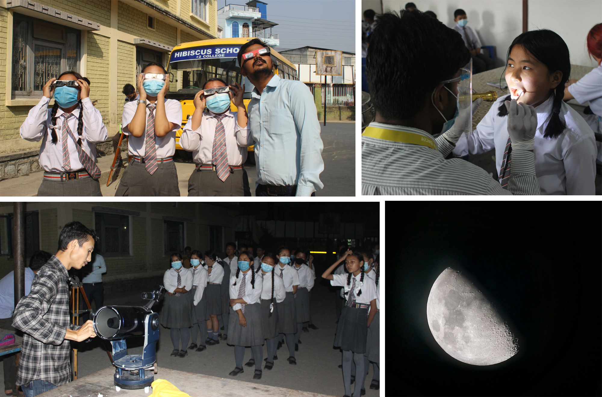 धरान-१५ को हिविस्कस स्कुलका विद्यार्थीले खगोल विज्ञानबारे ज्ञान सिके