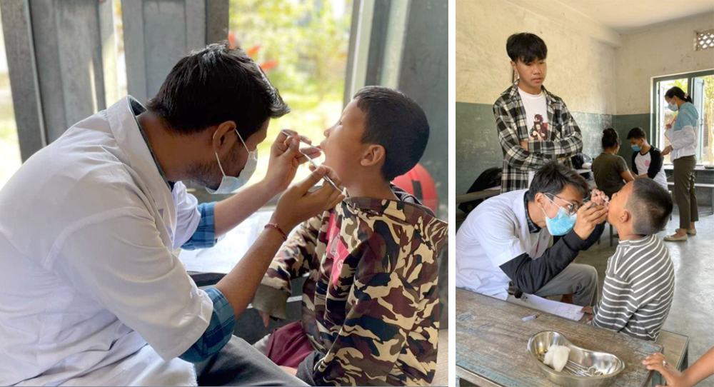 धरानमा निःशुल्क दन्त परीक्षण र छालारोगबारे जनचेतना