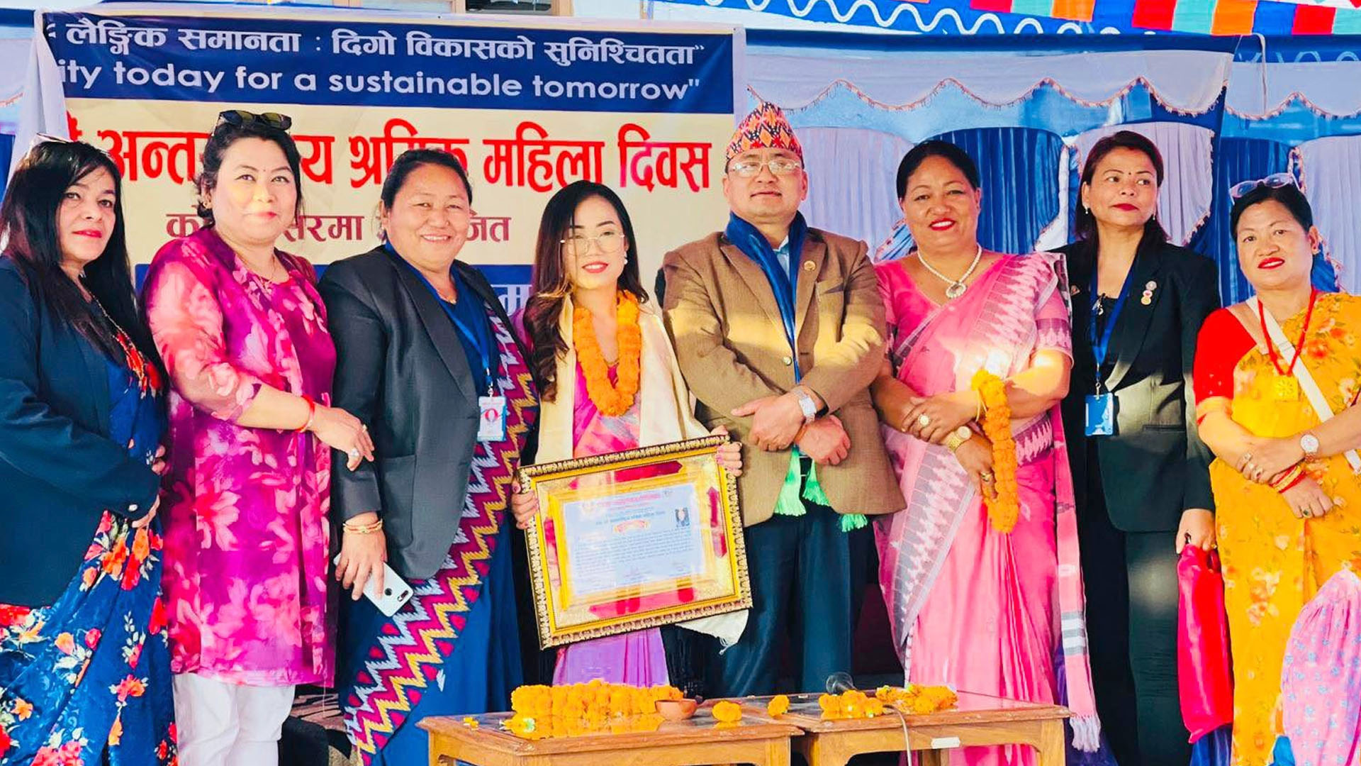 धरानमा महिला उद्यमी यमुना सम्मानित