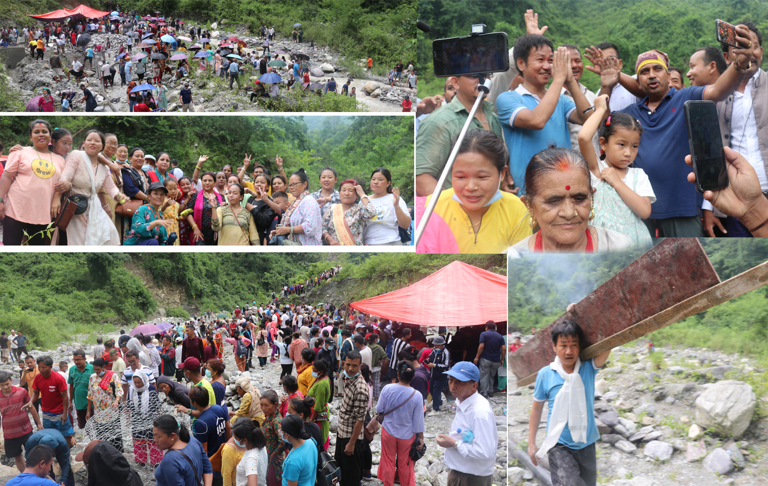 धरानमा सर्दुको बगरमा सयौंको जनश्रमदान