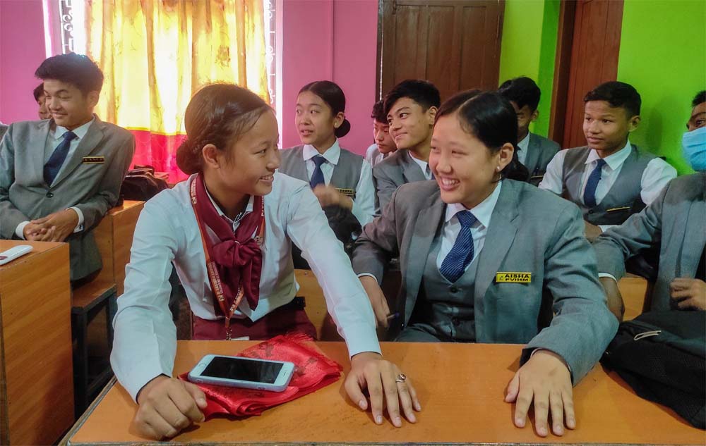 धरानको प्राइभ भिजन कलेजका विदार्थीद्वारा अभ्यासमा प्रस्तुतिकरण