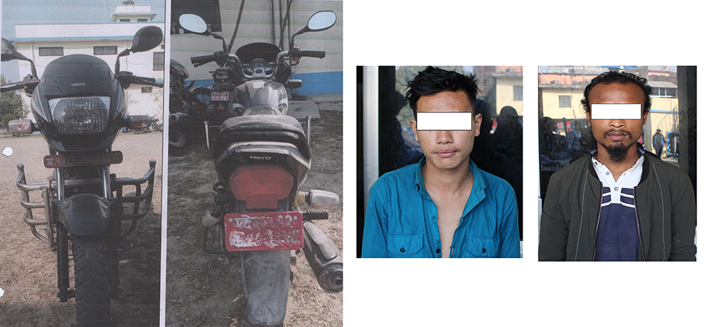 पार्किङ गरिराखेको मोटरसाइकल चोर्ने समातिए