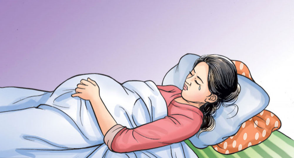 सुत्केरीको पेटभित्र कपडा