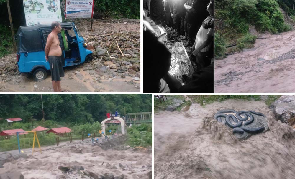 धरानमा १४ वर्षीय रोशन लिम्बूलाई बगाउँदा मृत्यु, धरान-धनकुटा सडक पहिरोले थुनिँदा सवारी आवागमन ठप्प