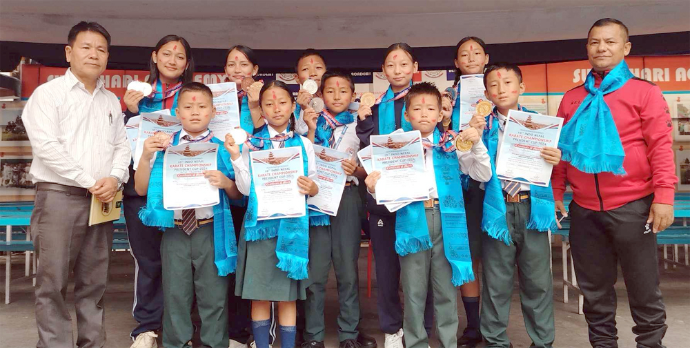 धरानको सुनाखरीका १० विद्यार्थीले एउटै प्रतियोगितामा जिते १३ पदक