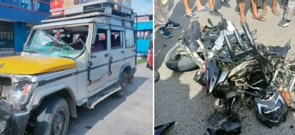 बोलेरोको ठक्करले मोटरसाइकल चालकको मृत्यु