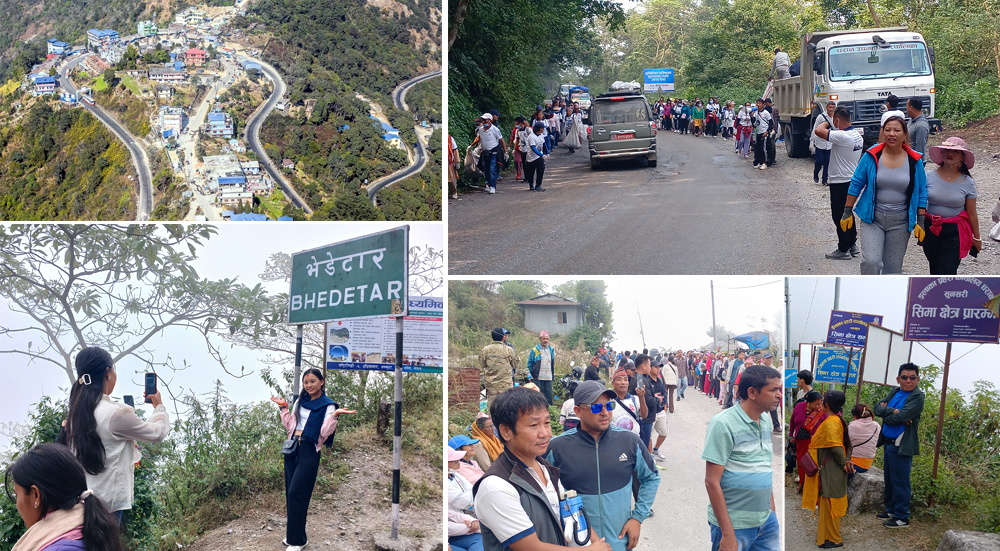 धरान आउने सर्दु जलाधार क्षेत्र र सडकमा यात्रुले जथाभावी मिल्काइएका फोहोर टिप्दै धराने, अबको विकल्प यस्तो