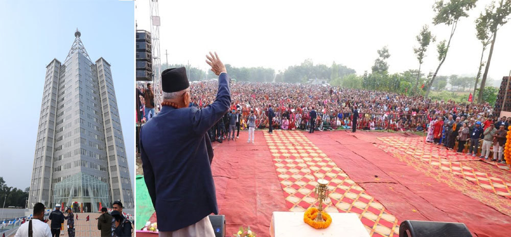 प्रम ओलीद्वारा दमकमा एक अर्ब ६३ करोड ५४ लाख ४६ हजारको कम्प्लेक्स उद्घाटन