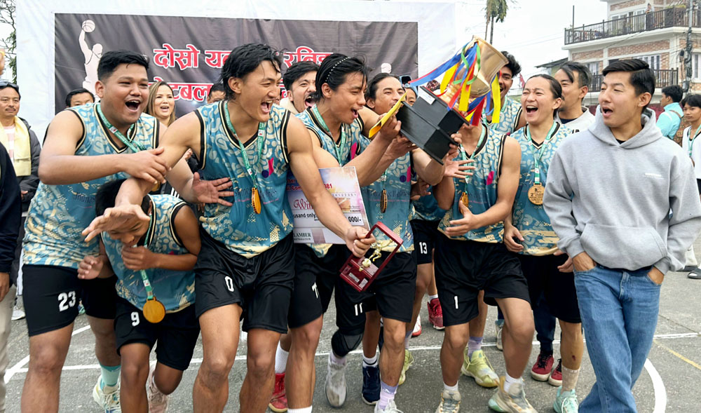 धरानमा यलम्बर बास्केटबल, झुनाज फिटनेसले चुम्यो उपाधि