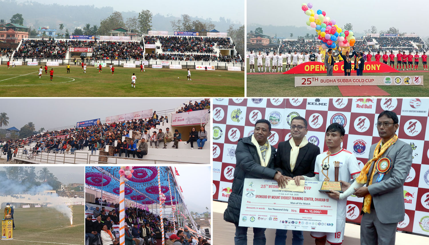 धरान चिनाउने बुढासुब्बा गोल्डकप शुरु, दर्शक भरिभराउ, उद्घाटन खेलमा चर्च ब्वाइजको जीत