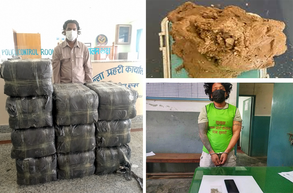 धरानमा बानडाँडाबाट ब्राउन सुगरसहित समातिए, गाँजा बोकेको कारसहित चालक पनि समातिए
