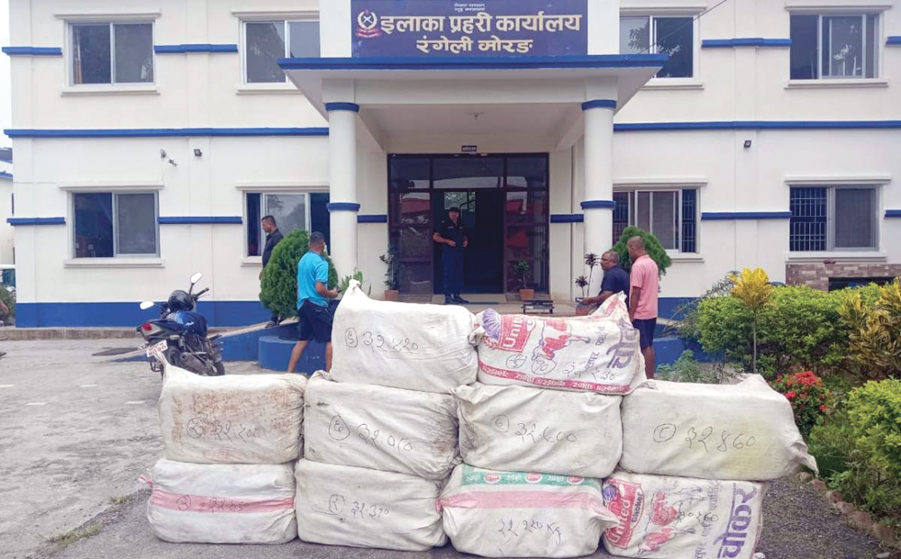 वेवारिसे अवस्थामा ३२३ किलो गाँजा भेटियो