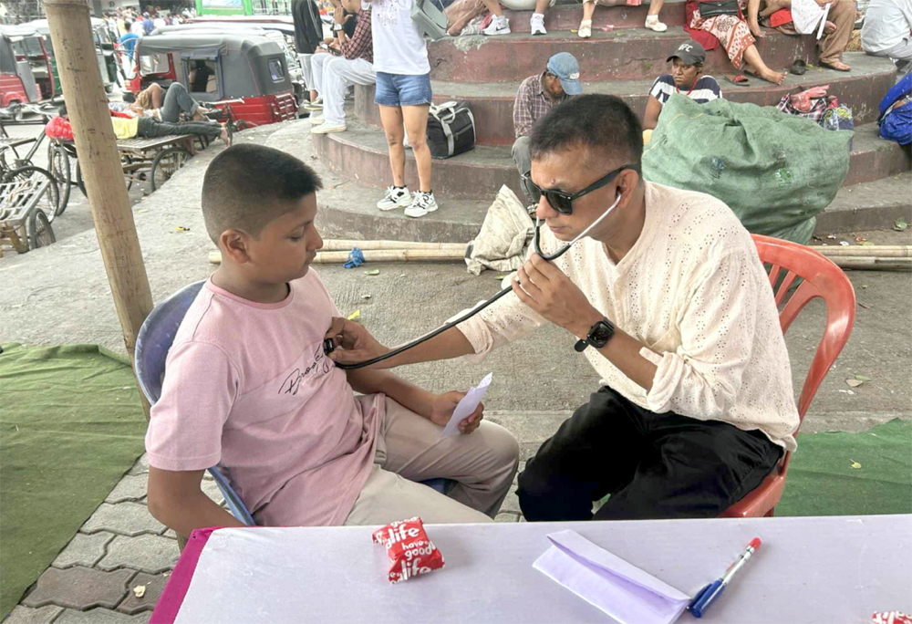 धरानको भानुचोकमा निःशुल्क मधुमेह परीक्षण, दुई सय बढी लाभान्वित