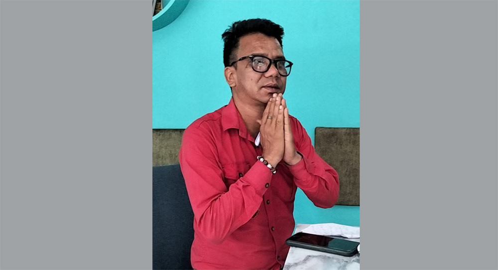 धरानका पत्रकार रणध्वज लोहार मोटरसाइकल दुर्घटनामा गम्भीर घाइते