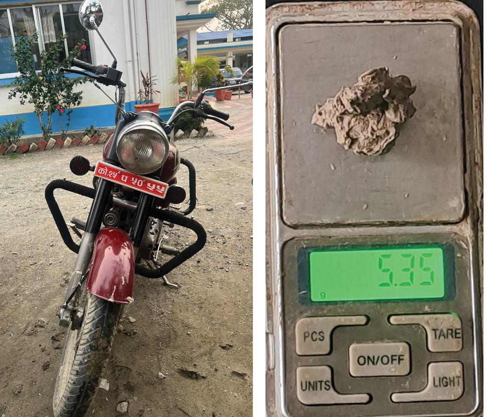 सुनसरीमा हेल्मेटमा लुकाएर ब्राउन सुगर ल्याउने किशोर समातिए