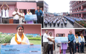 धरानको विष्णु स्कुलबाट ४ जीपीए ल्याउने छात्रालाई नगद एक लाखसहित सम्मान (तस्वीर र भिडियोसहित)