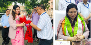 धरानको बीपी प्रतिष्ठानको उपकुलपतिको लागि प्रतिस्पर्धा गरेर आउँदा भव्य स्वागत