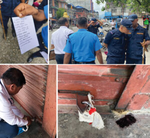 धरानको बीपी प्रतिष्ठानअगाडिका औषधि पसलमा ताला लगाएर हिँड्यो सरकारी टोली