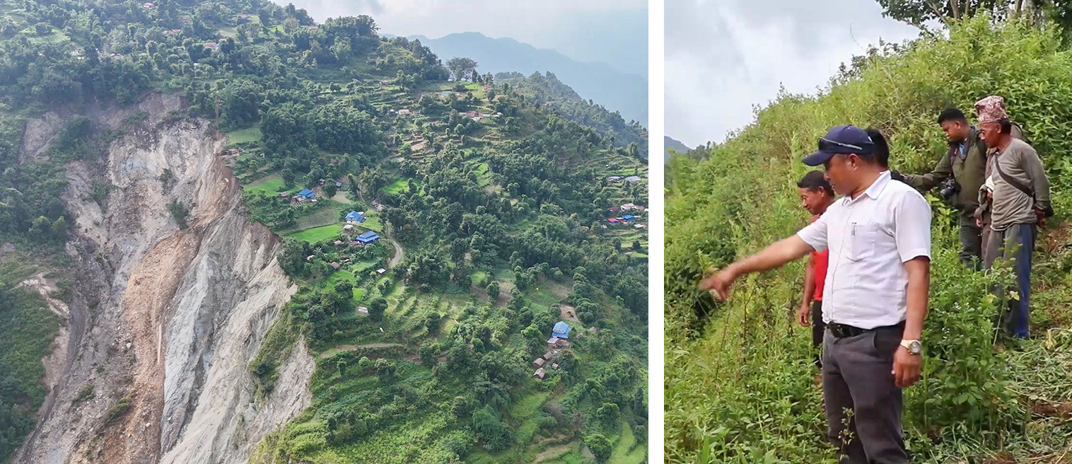 धनकुटाका गाउँ पहिरोको जोखिममा