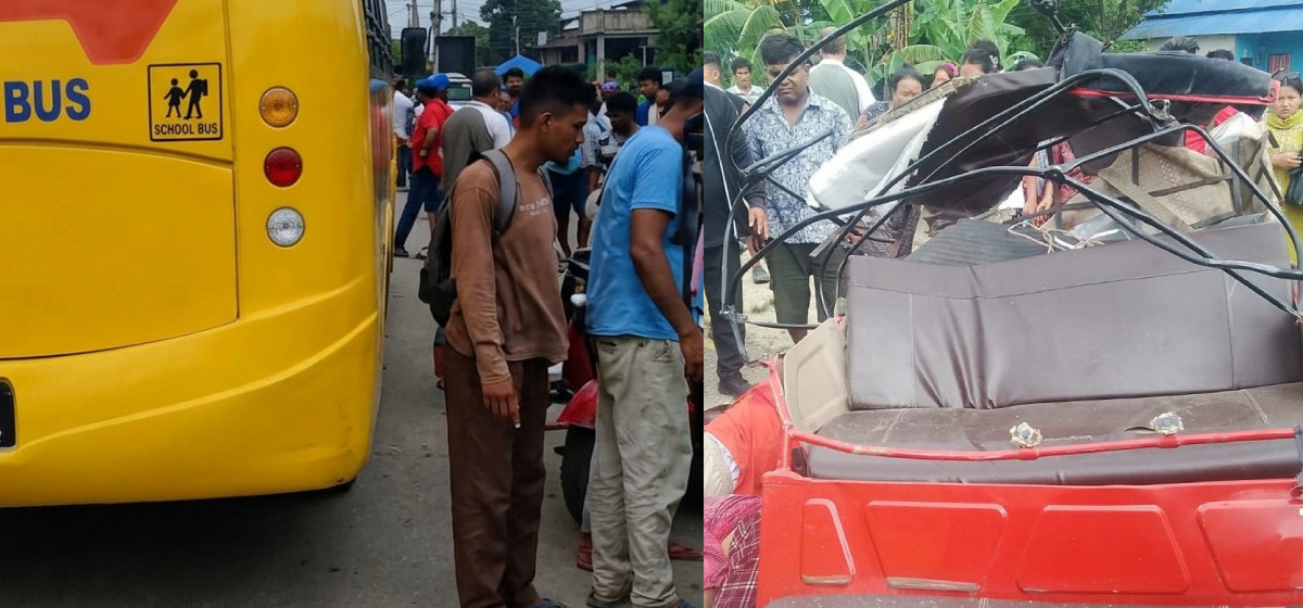 बस र अटो दुर्घटनाः मृत्यु हुनेको संख्या तीन पुग्यो, धरानमा उपचारका क्रममा चालकको पनि मृत्यु