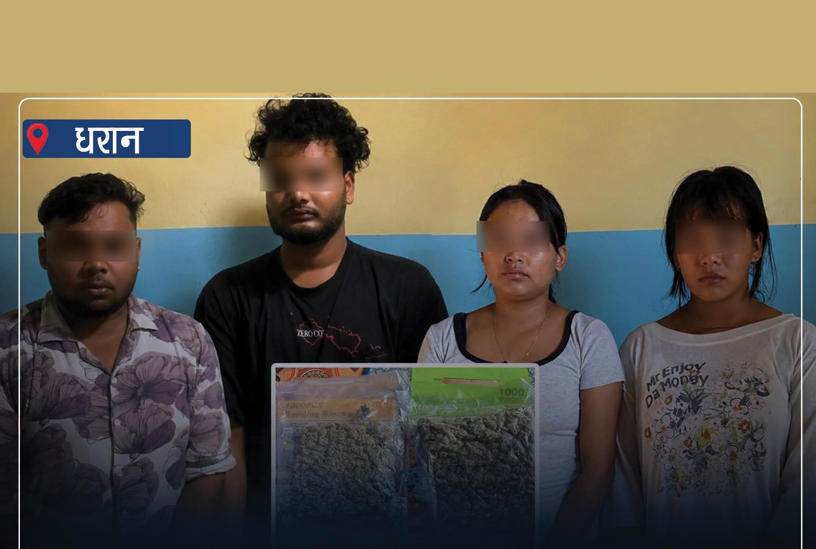 धरानमा थाइल्याण्डको गाँजा फेला, किशोरी र युवतीसहित चारजना समातिए