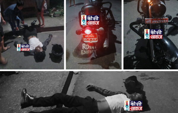 धरानमा बुलेट मोटरसाइकल मासु पसलको वालमा ठोक्किँदा एकजनाको मृत्यु